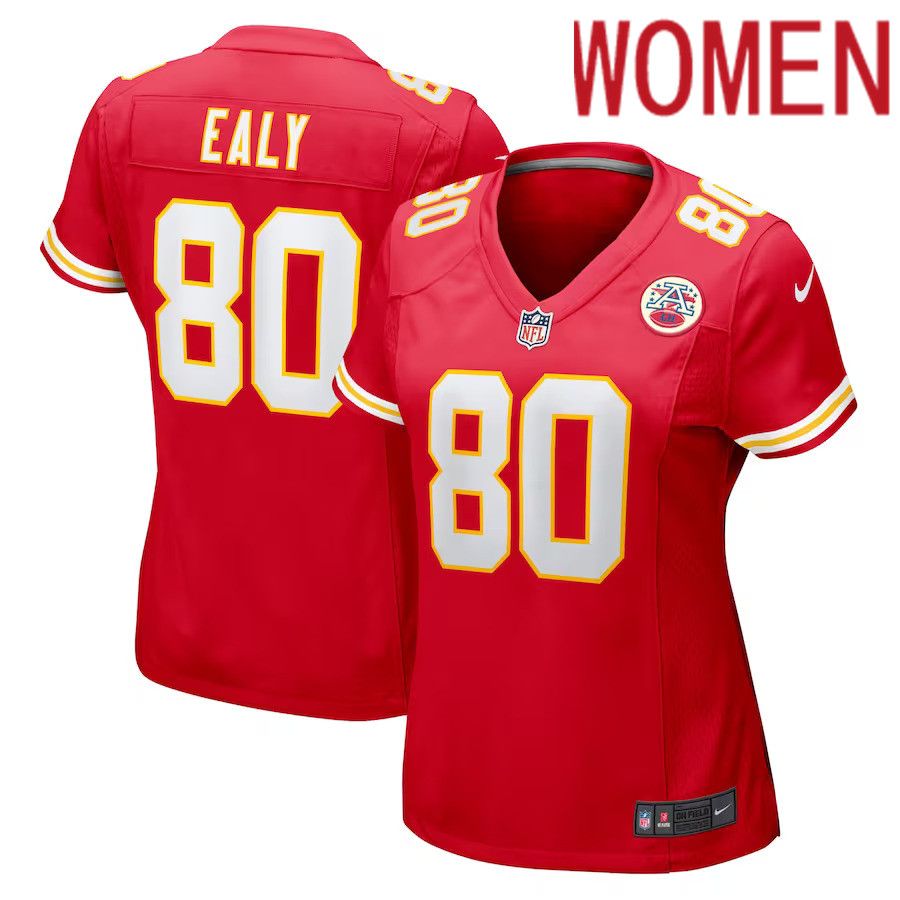 Women Kansas City Chiefs #80 Jerrion Ealy Nike Red Game Player NFL Jersey